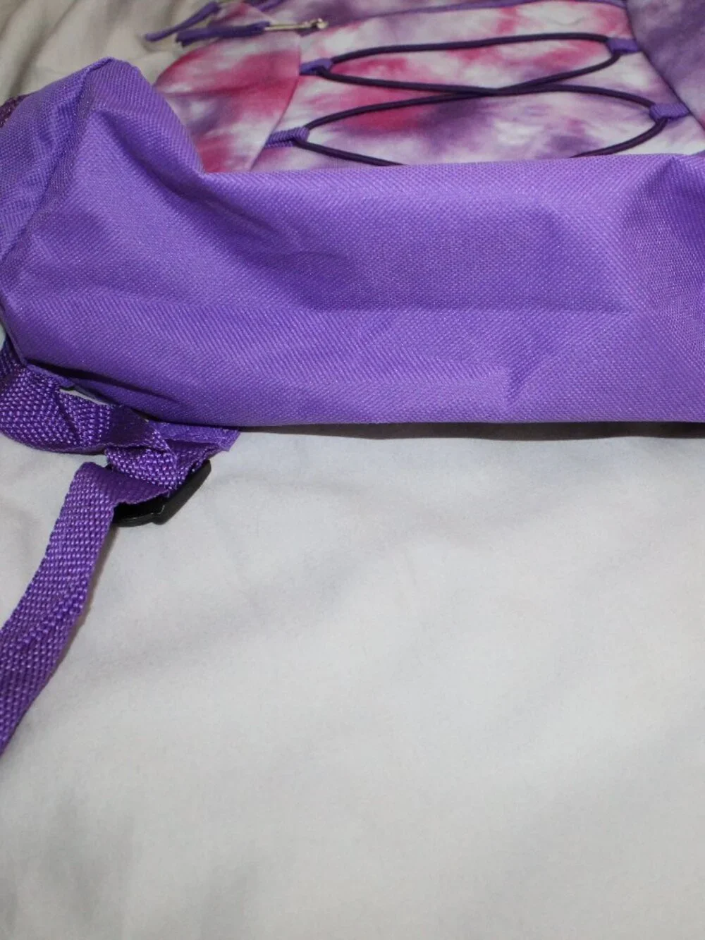 NWT Moda West 17- Inch Bungee Backpack Purple & Pink Tie-Dye